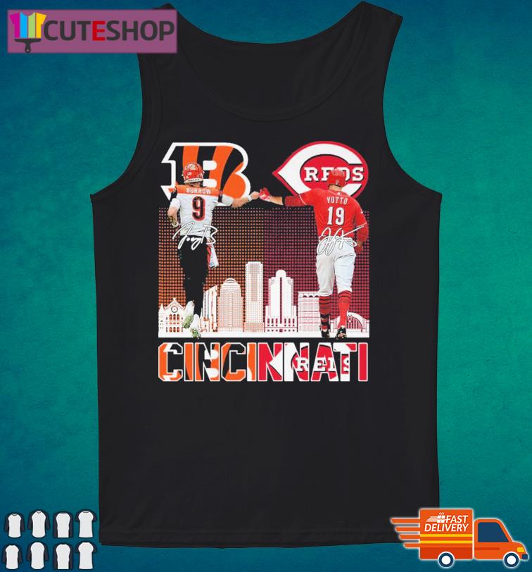 Official cincinnatI bengals vs cincinnatI reds Joe burrow wallpaper joey  votto city signatures Shirt, hoodie, sweatshirt for men and women