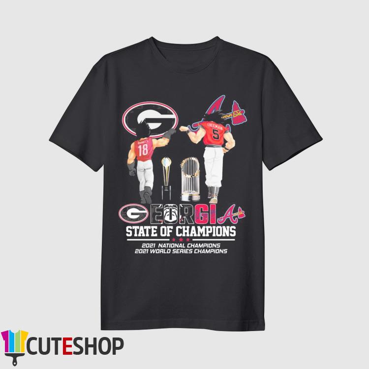 Georgia Son Goku and Vegeta Bulldogs and Braves champions shirt, hoodie,  sweater and v-neck t-shirt