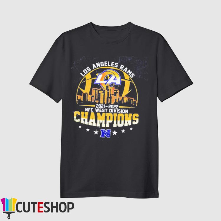 Los Angeles Rams Wins Champions 2022 NFC West Division Championship T-Shirt  - Tentenshirts