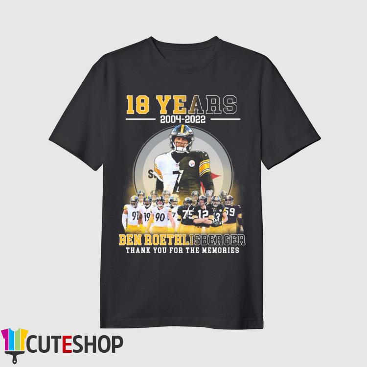 Ben Roethlisberger 2004-2022 Thank You For The Memories Shirt