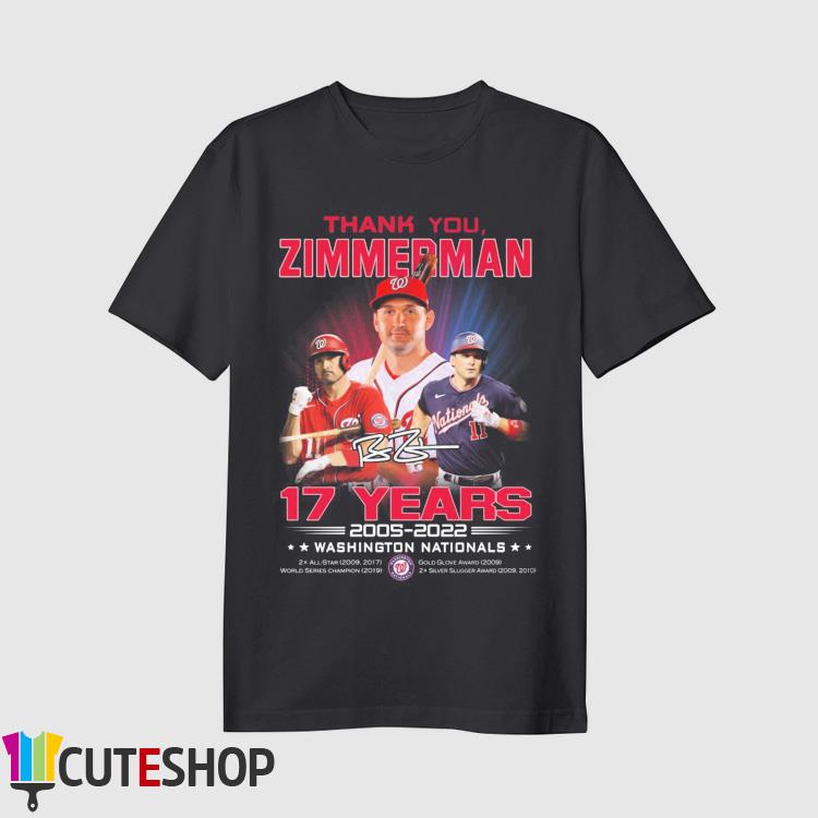 Thank You Ryan Zimmerman 12 Years 2005 2022 Washington Nationals Signature  Shirt, hoodie, sweater, long sleeve and tank top