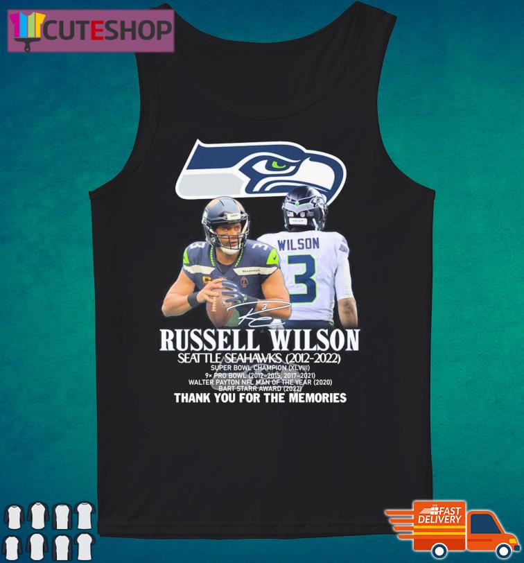 Russell Wilson Seattle Seahawks 2012 2022 Thank You For The Memories T-Shirt,  hoodie, sweater, long sleeve and tank top