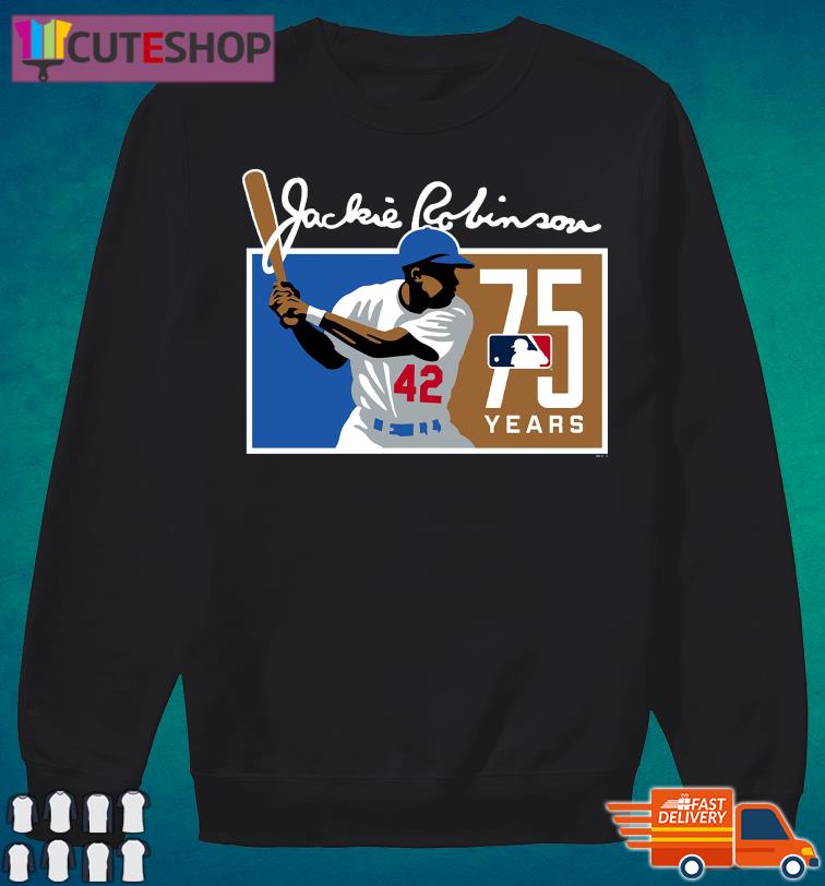 Jackie Robinson 75 years anniversary MLB logo shirt, hoodie, sweater, long  sleeve and tank top