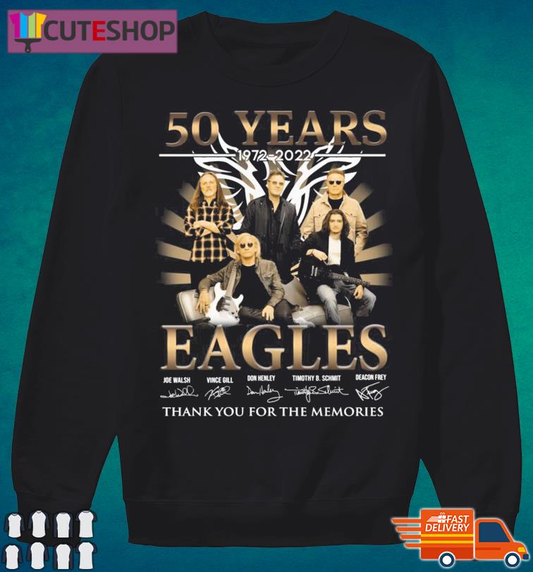 Eagles Fifty Years Signatures Thanks For The Memories Shirt t