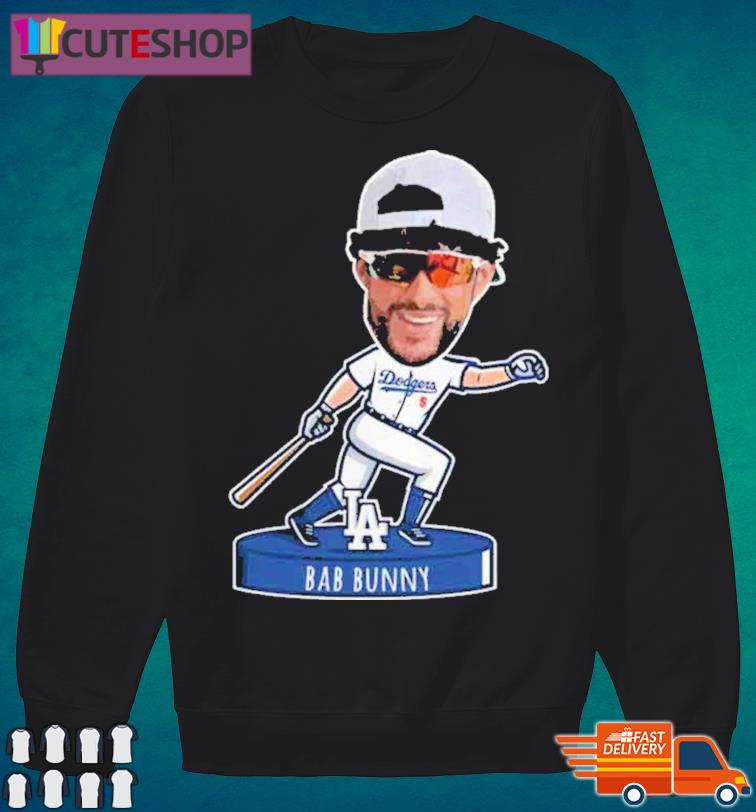 Bad Bunny face Los Angeles Dodgers shirt, hoodie, sweater, long