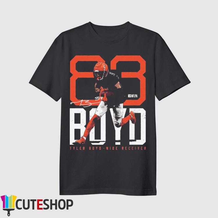 Tyler Boyd Cincinnati Bengals Bold Number Signatures Shirt - Limotees