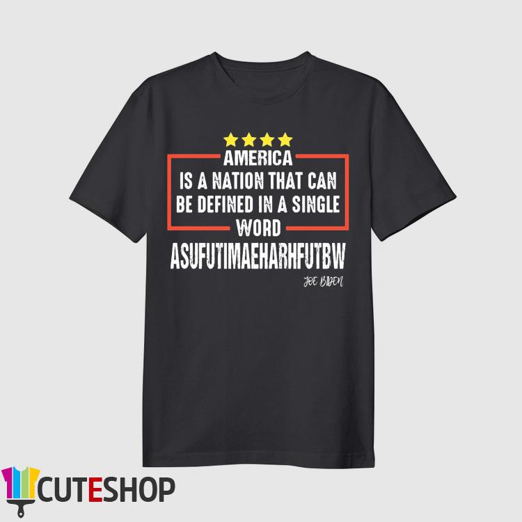 America Is A Nation That Can Be Defined In A Single Word Funny Politics Quote T-shirt