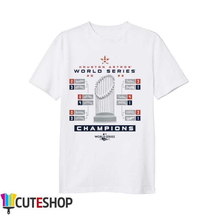Houston Astros Fanatics Branded 2022 World Series Champions Milestone Schedule T-Shirt
