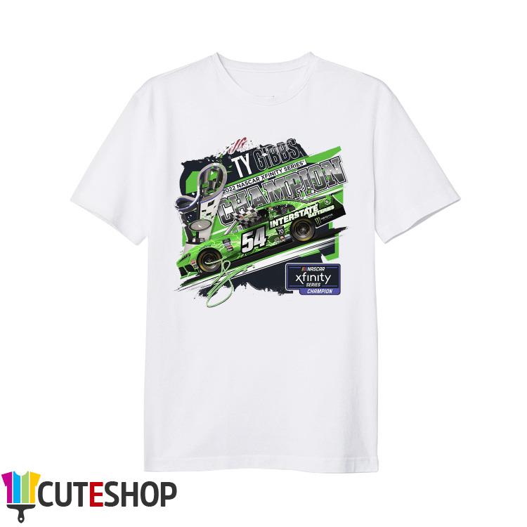 Ty Gibbs Joe Gibbs Racing Team Collection 2022 NASCAR Xfinity Series Champion T-Shirt