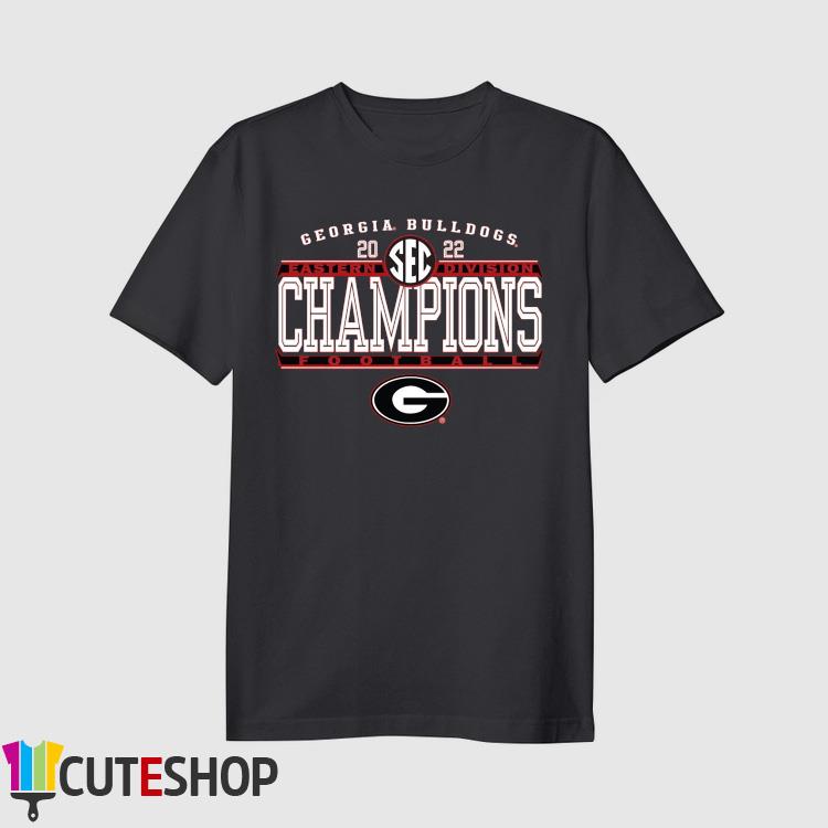 University of Georgia Bulldogs Football 2022 SEC East Champions T-Shirt